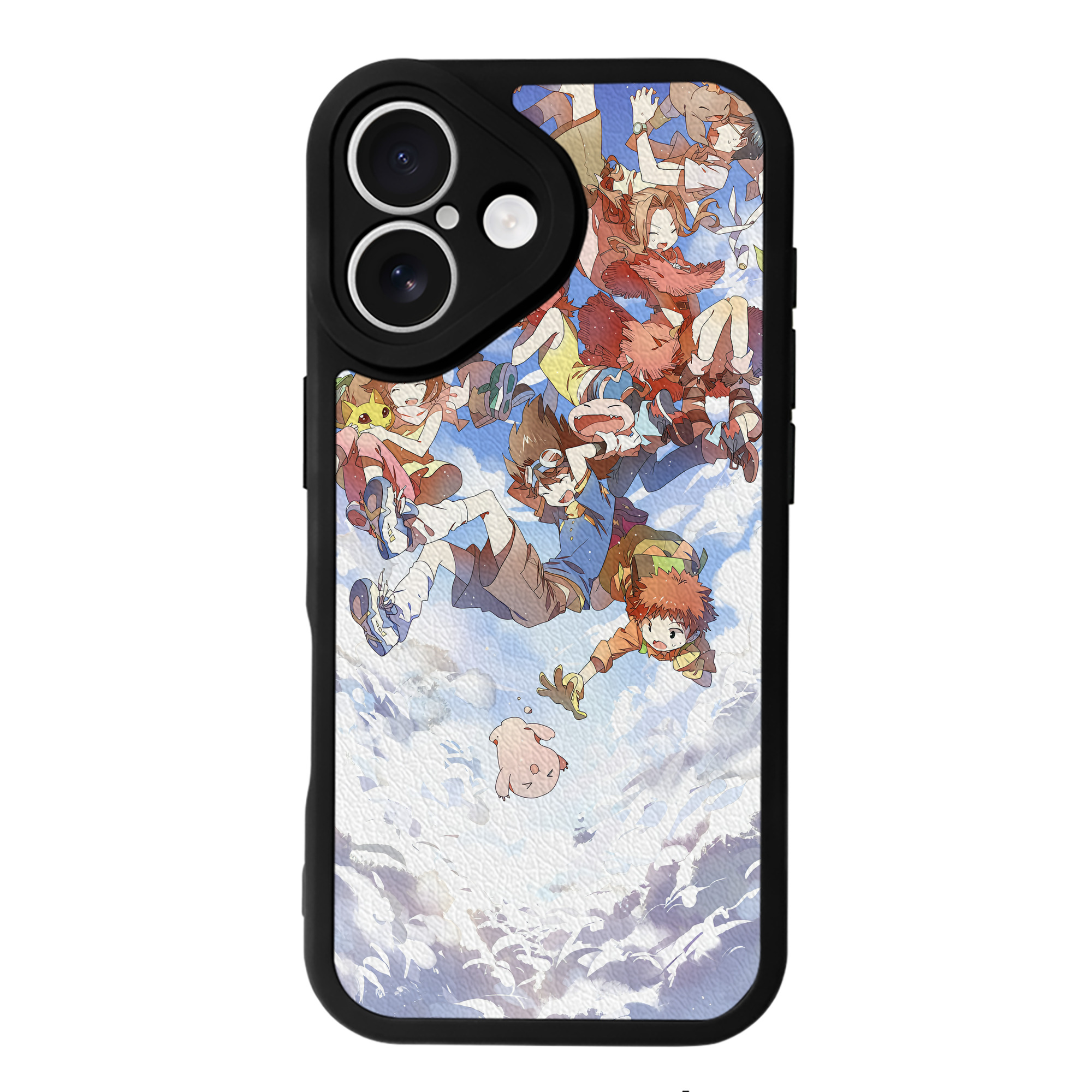 （画像用） Digimon デジタルモンスター/デジモン 【iPhone 16シリーズ対応】シリコンスマホケース（レザー調） 材質：シリコン